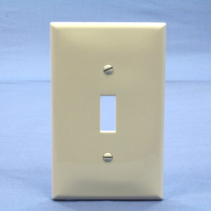 Leviton PJ1-T Lt Almond 1-Gang Toggle Unbreakable Nylon Midway Wallplate Cover
