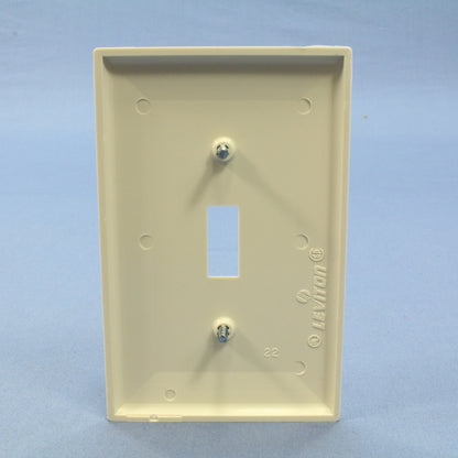 Leviton PJ1-T Light Almond 1-Gang Toggle Unbreakable Midway Wallplate Cover 3pcs