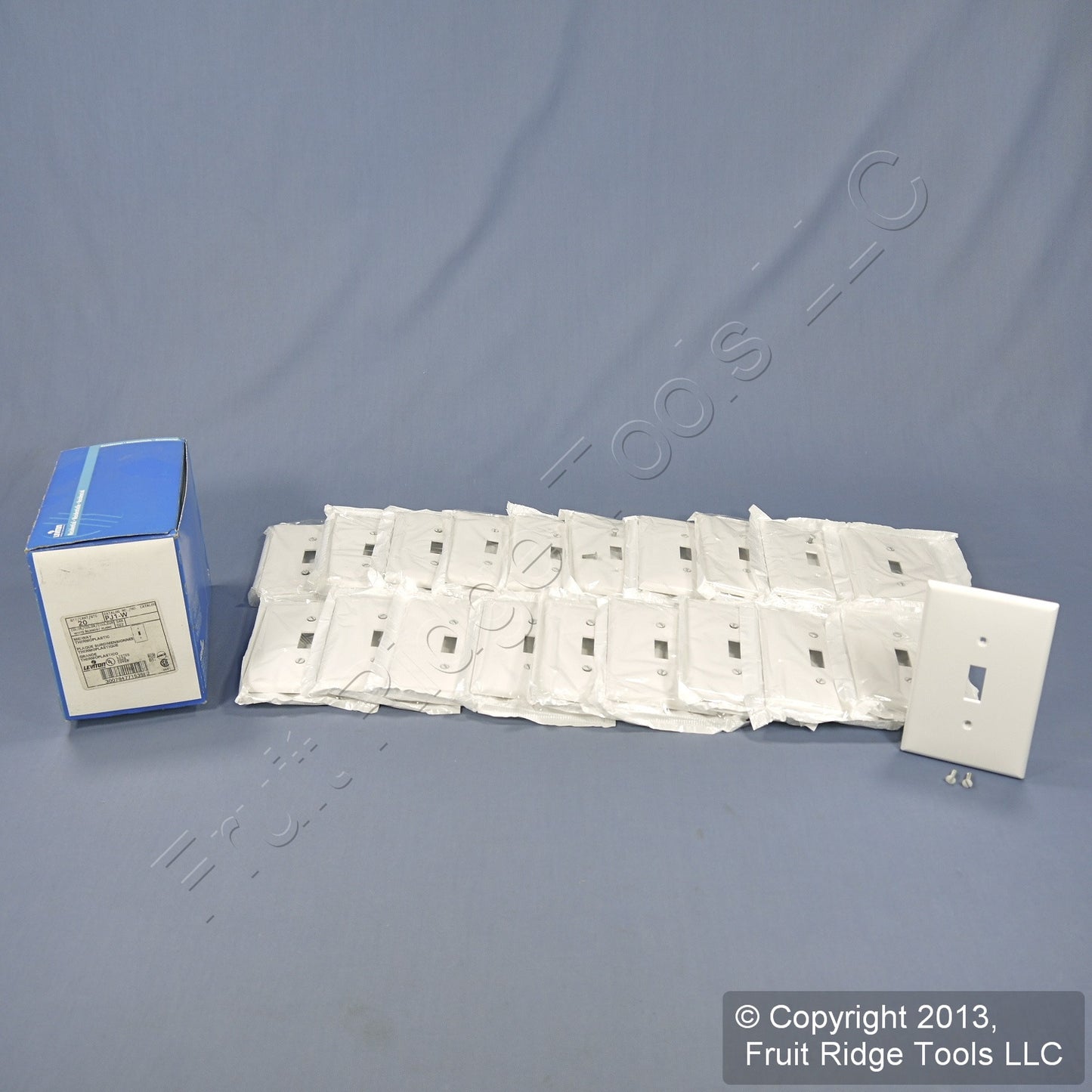 Leviton PJ1-W White 1-Gang Unbreakable Midway Switch Cover Nylon Wallplate 20pcs