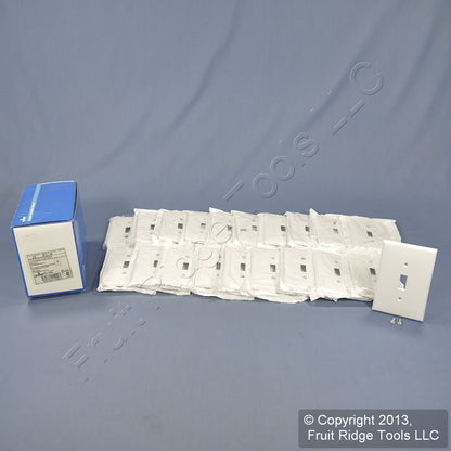 Leviton PJ1-W White 1-Gang Unbreakable Midway Switch Cover Nylon Wallplate 20pcs