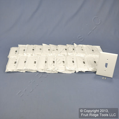 Leviton PJ1-W White 1-Gang Unbreakable Midway Switch Cover Nylon Wallplate 20pcs