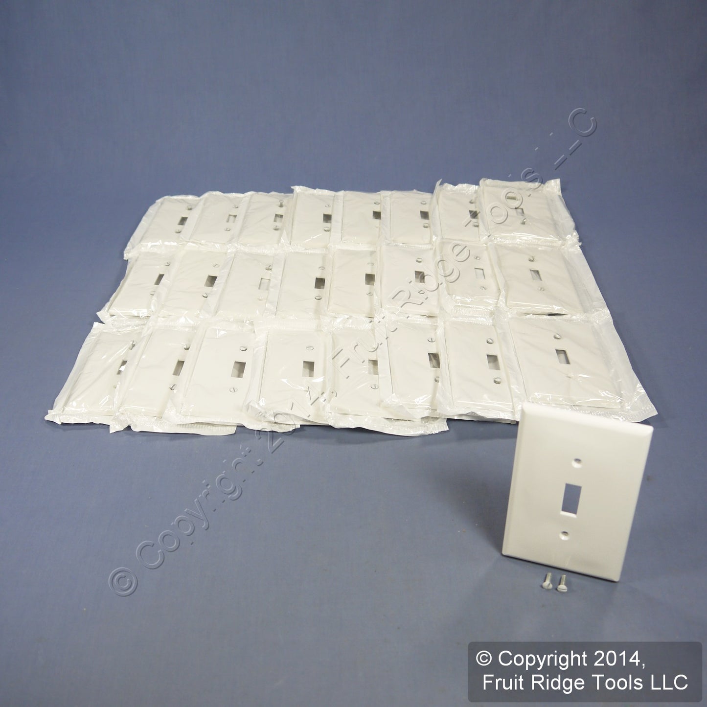 Leviton PJ1-W White 1-Gang Toggle Unbreakable Nylon Midway Wallplate Cover 25pcs