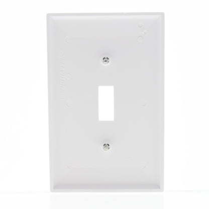 Leviton White Unbreakable Large Switch Cover Nylon Wallplate Switchplate PJ1-W