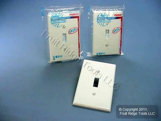 Leviton PJ1-W White 1-Gang Toggle Unbreakable Nylon Midway Wallplate Cover 3pcs