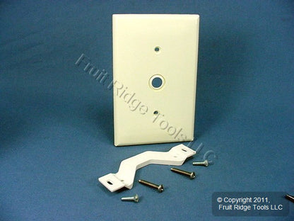 Leviton PJ11-A Almond 1-Gang Phone .406 Unbreakable Midway Wallplate Strap Mount