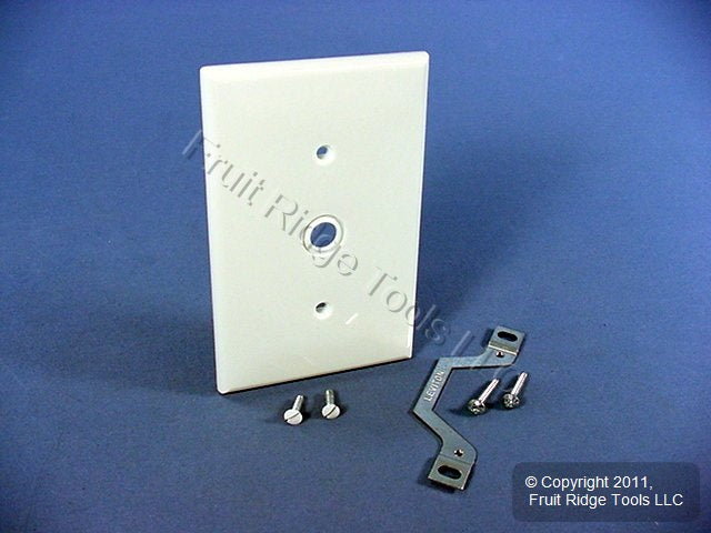 Leviton PJ11-W White 1-Gang Phone .406" Unbreakable Midway Wallplate Strap Mount