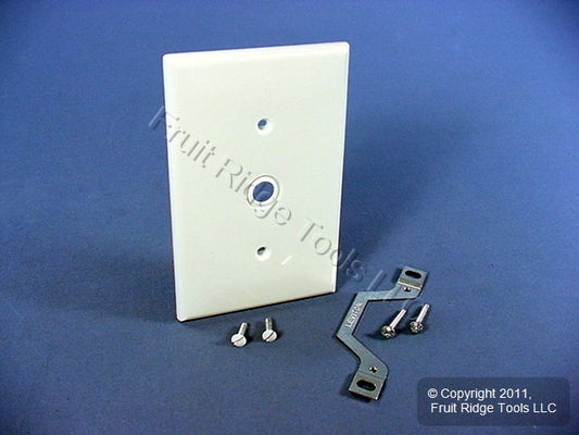 Leviton PJ11-W White 1-Gang Phone .406" Unbreakable Midway Wallplate Strap Mount