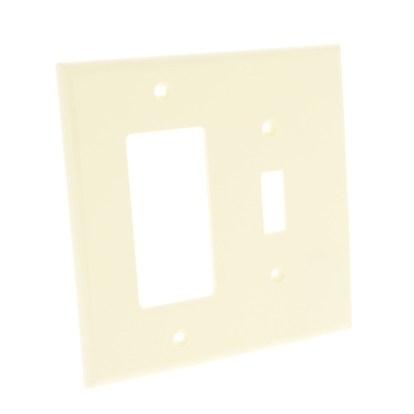 Leviton PJ126-A Almond 2-Gang Toggle Decora Unbreakable Midway Wallplate Cover