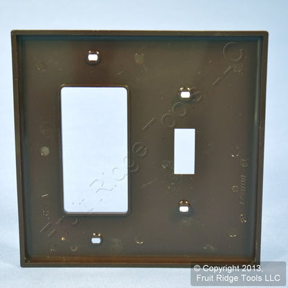 Leviton PJ126 Brown Combo Toggle Switch GFCI Decora Receptacle Wallplate Cover