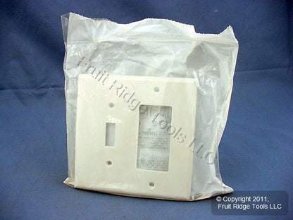 Leviton PJ126-W White 2-Gang Toggle Decora Unbreakable Midway Wallplate Cover
