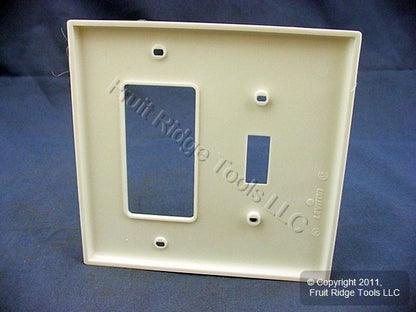 Leviton PJ126-W White 2-Gang Toggle Decora Unbreakable Midway Wallplate Cover