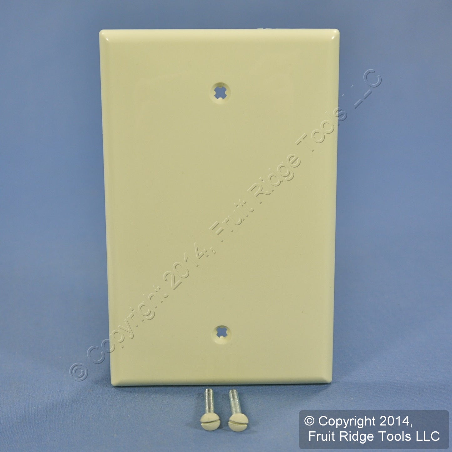 Leviton PJ13-A Almond 1-Gang Midway Blank Nylon Wallplates Box Mount Covers 2pcs