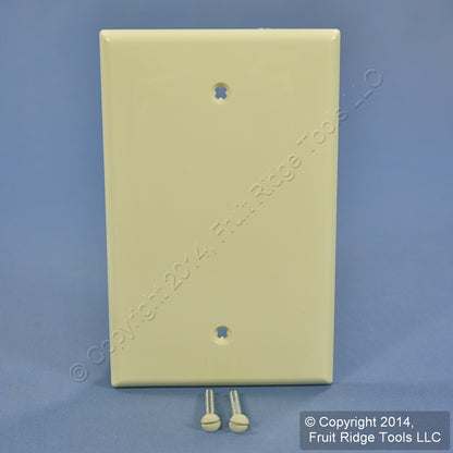 Leviton PJ13-A Almond 1-Gang Midway Blank Nylon Wallplates Box Mount Covers 2pcs