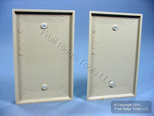 Leviton PJ13-GY Gray 1-Gang Blank Unbreakable Midway Wallplate Box Mount 2pcs