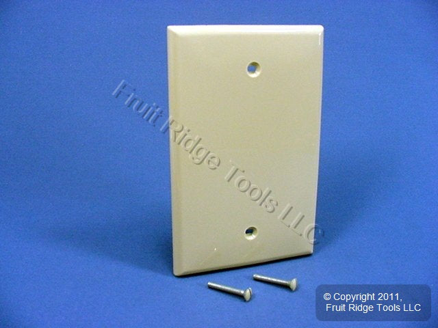 Leviton PJ13-I Ivory 1-Gang Blank Unbreakable Midway Wallplate Cover Box Mount