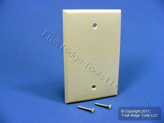 Leviton PJ13-I Ivory 1-Gang Blank Unbreakable Midway Wallplate Cover Box Mount
