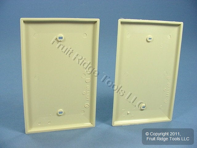 Leviton PJ13-I Ivory 1-Gang Blank Unbreakable Midway Wallplate Box Mount 2pcs