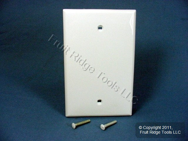 Leviton PJ13-W White 1-Gang Blank Unbreakable Midway Wallplate Cover Box Mount