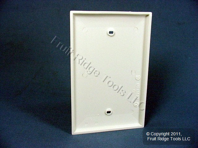 Leviton PJ13-W White 1-Gang Blank Unbreakable Midway Wallplate Cover Box Mount