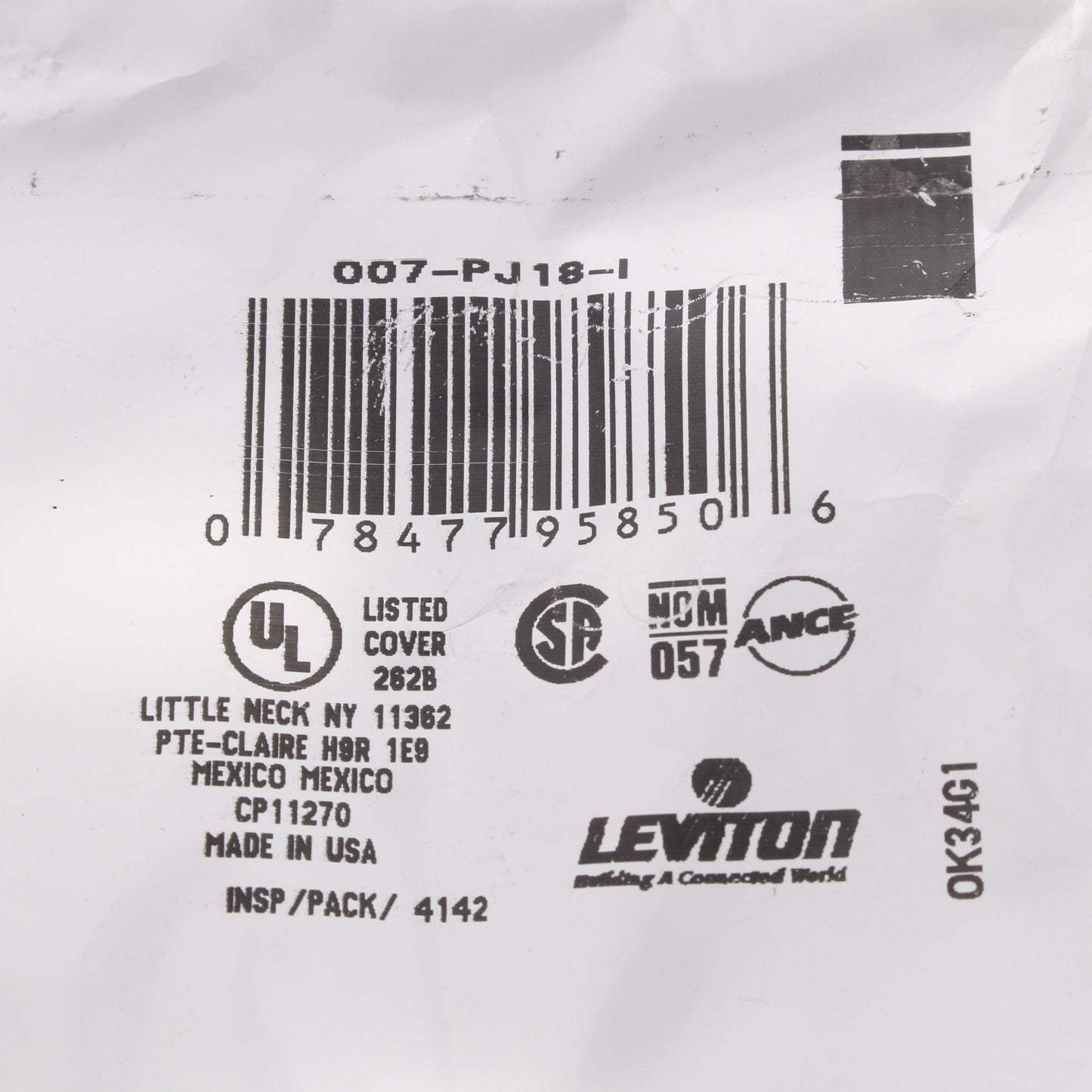 Leviton PJ18-I Ivory 2-Gang Toggle Duplex Outlet Unbreakable Midway Wallplate