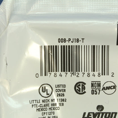 Leviton PJ18-T Light Almond 2-Gang Toggle Duplex Unbreakable Midway Wallplate