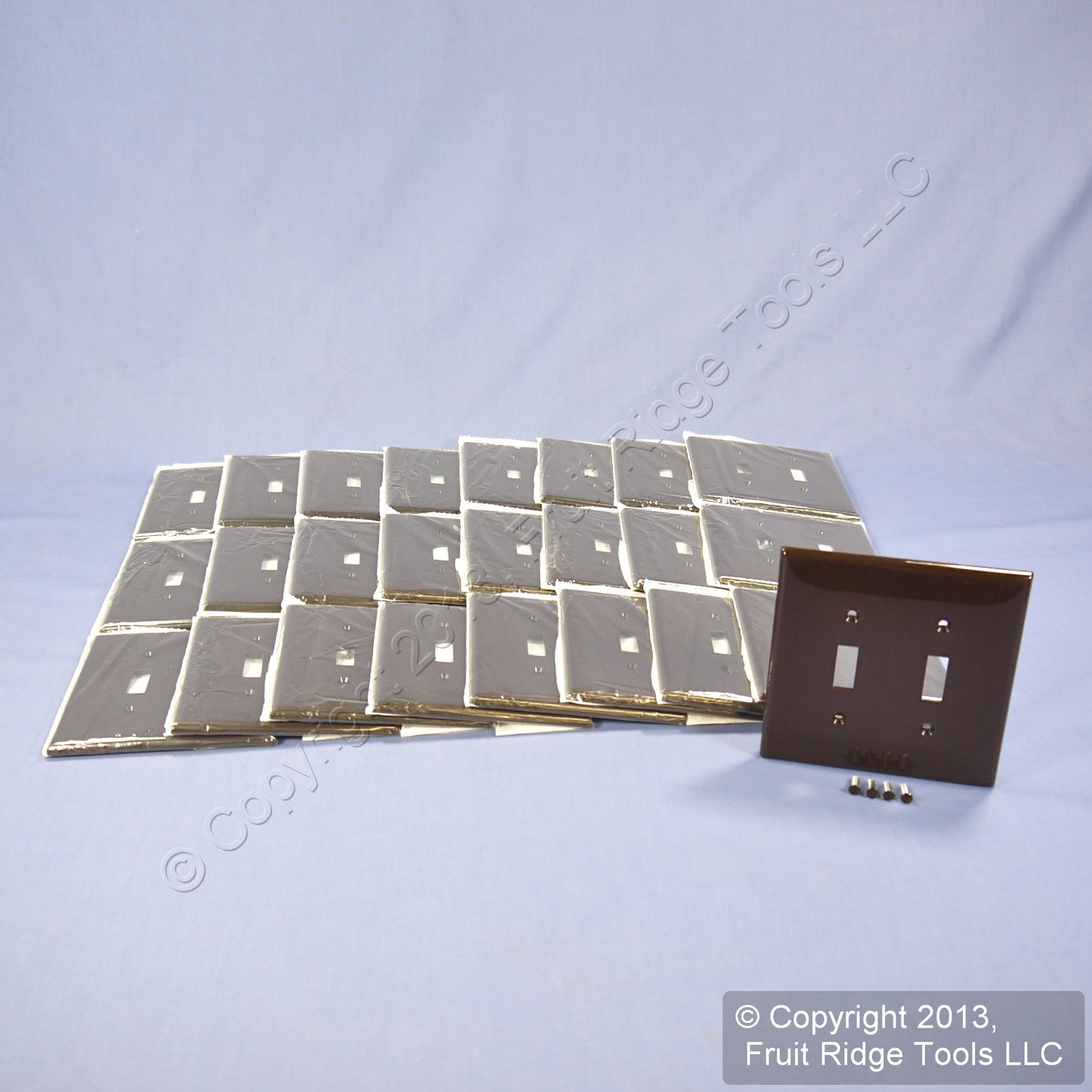 Leviton PJ2 Brown 2-Gang Toggle Unbreakable Nylon Midway Wallplate Cover 25pcs