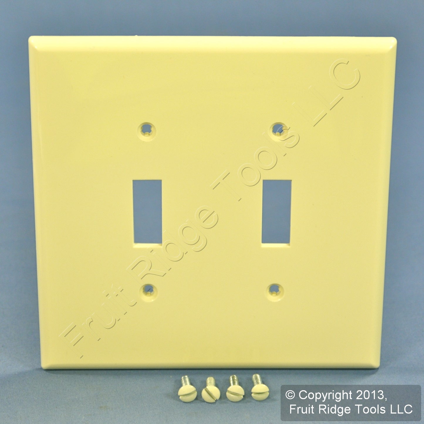 Leviton PJ2-A Almond 2-Gang Toggle Unbreakable Nylon Midway Wallplate Cover 2pcs