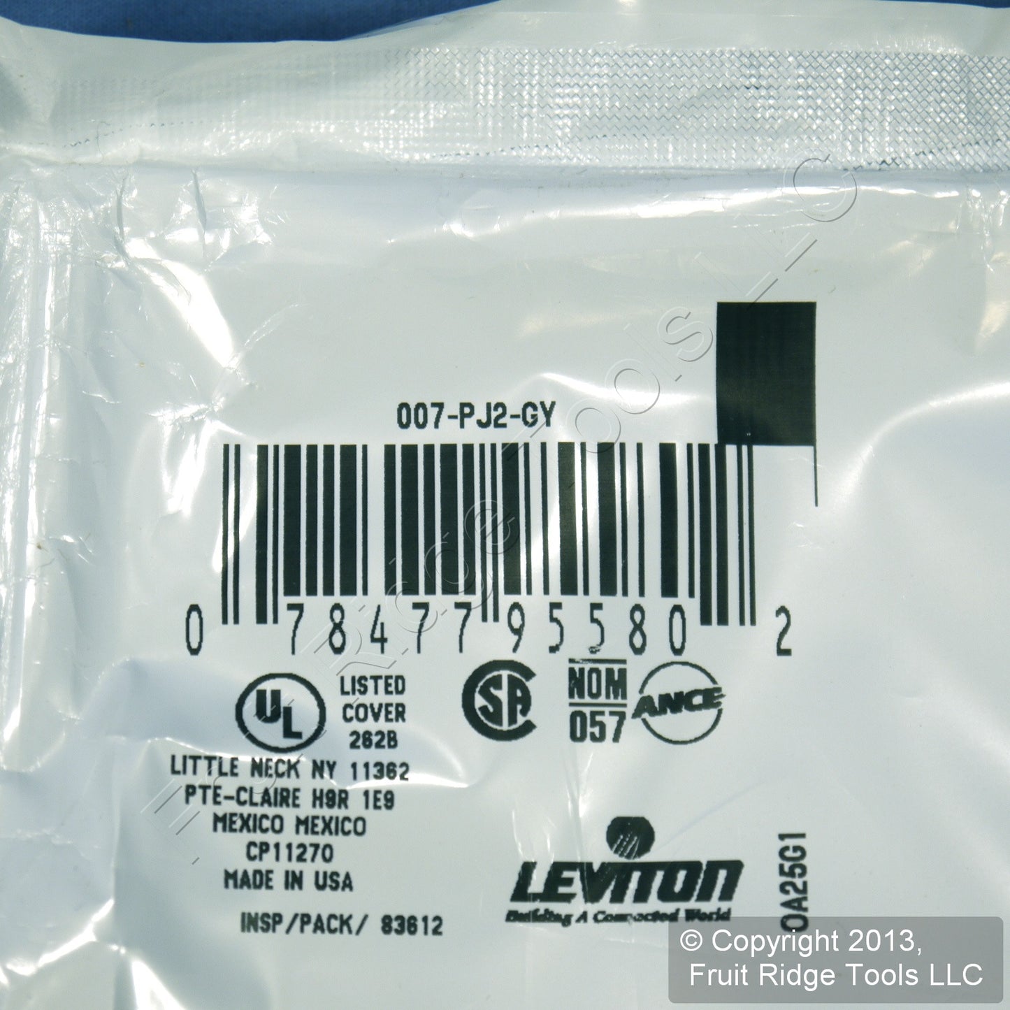 Leviton PJ2-GY Gray 2-Gang Toggle Switch Unbreakable Nylon Midway Wallplate