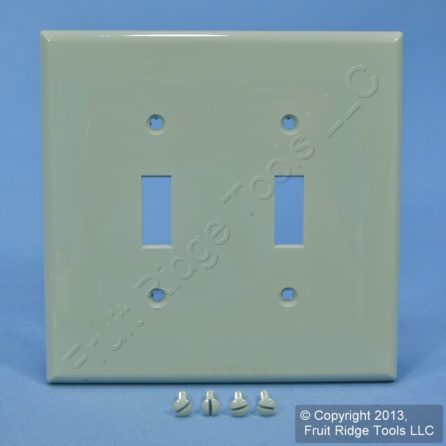 Leviton PJ2-GY Gray 2-Gang Toggle Switch Unbreakable Nylon Midway Wallplate
