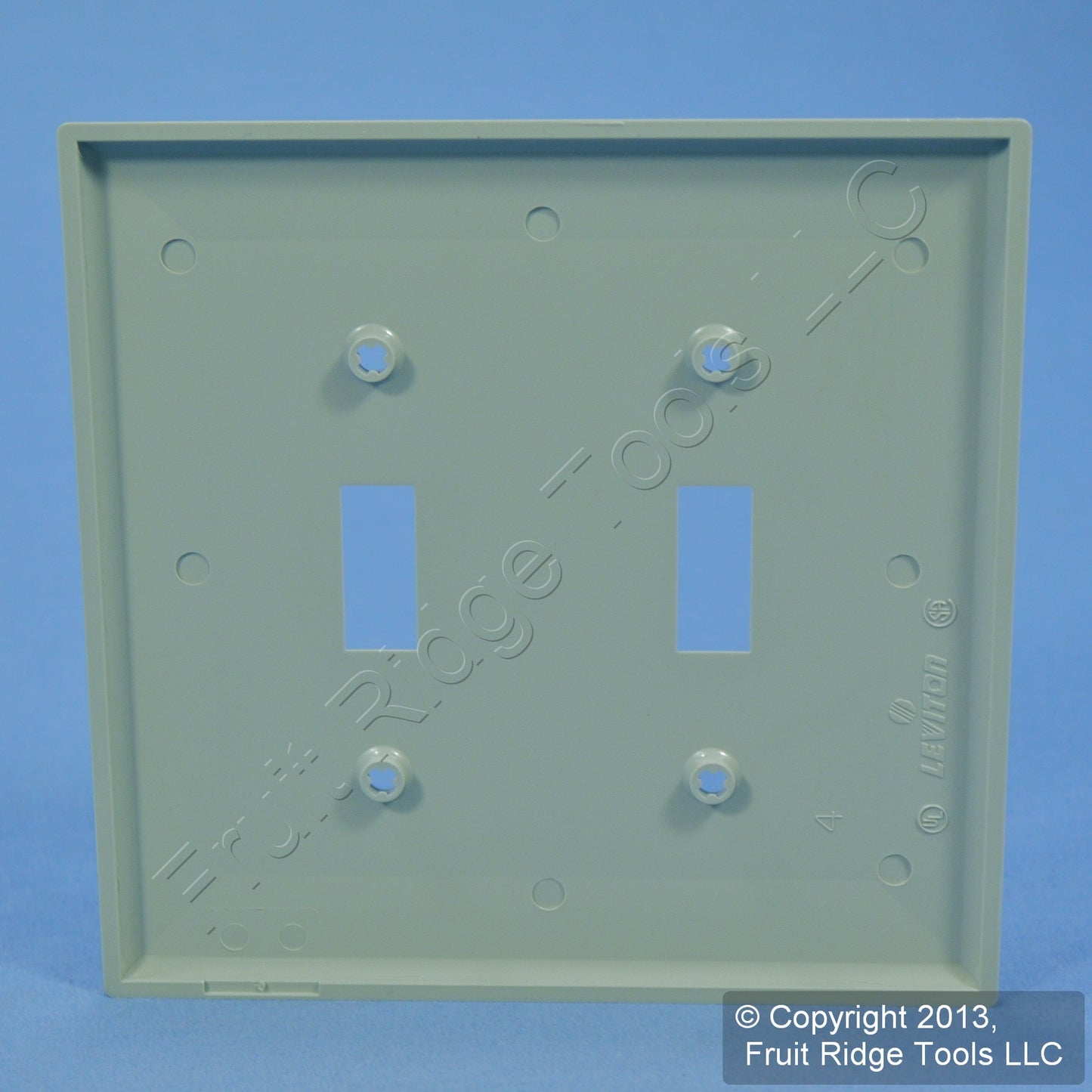 Leviton PJ2-GY Gray 2-Gang Toggle Switch Unbreakable Nylon Midway Wallplate