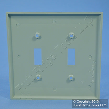 Leviton PJ2-GY Gray 2-Gang Toggle Switch Unbreakable Nylon Midway Wallplate