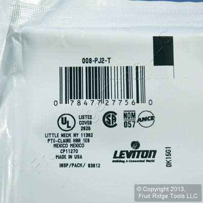 Leviton PJ2-T Lt Almond 2-Gang Toggle Unbreakable Nylon Midway Wallplate Cover