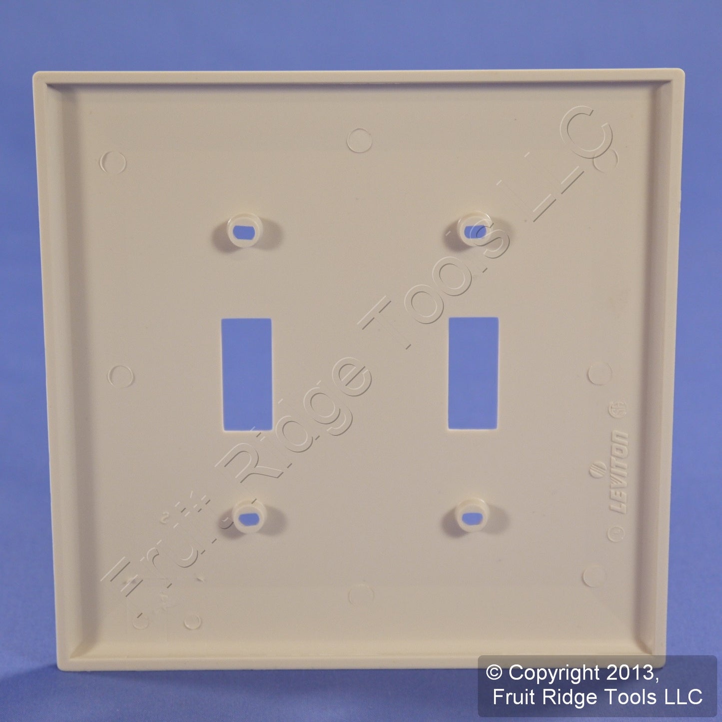 Leviton PJ2-T Lt Almond 2-Gang Toggle Unbreakable Nylon Midway Wallplate Cover