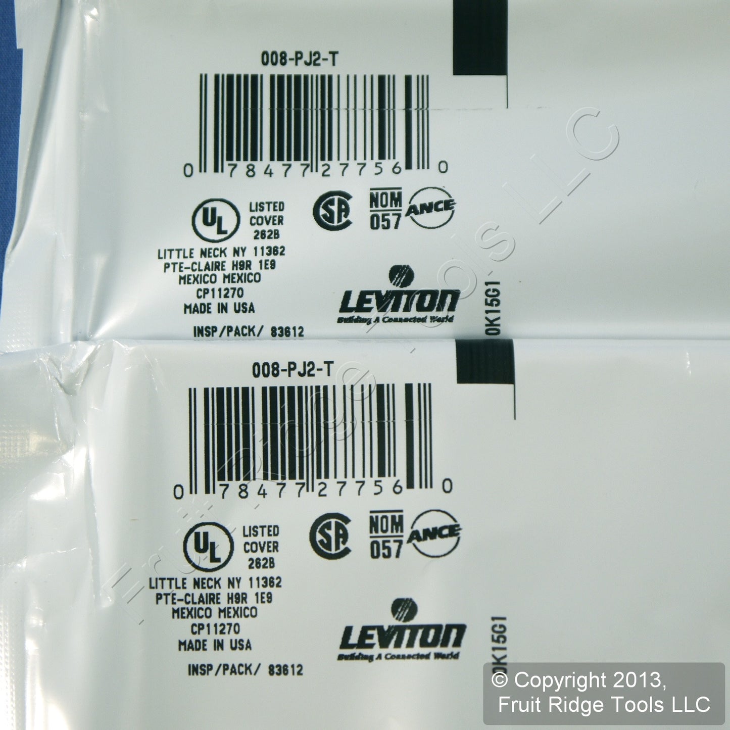 Leviton PJ2-T Light Almond 2-Gang Toggle Unbreakable Midway Wallplate Cover 2pcs