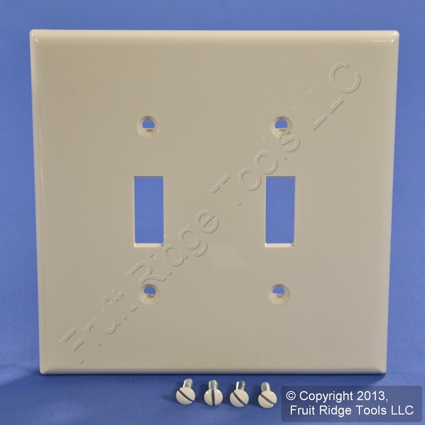 Leviton PJ2-T Light Almond 2-Gang Toggle Unbreakable Midway Wallplate Cover 2pcs