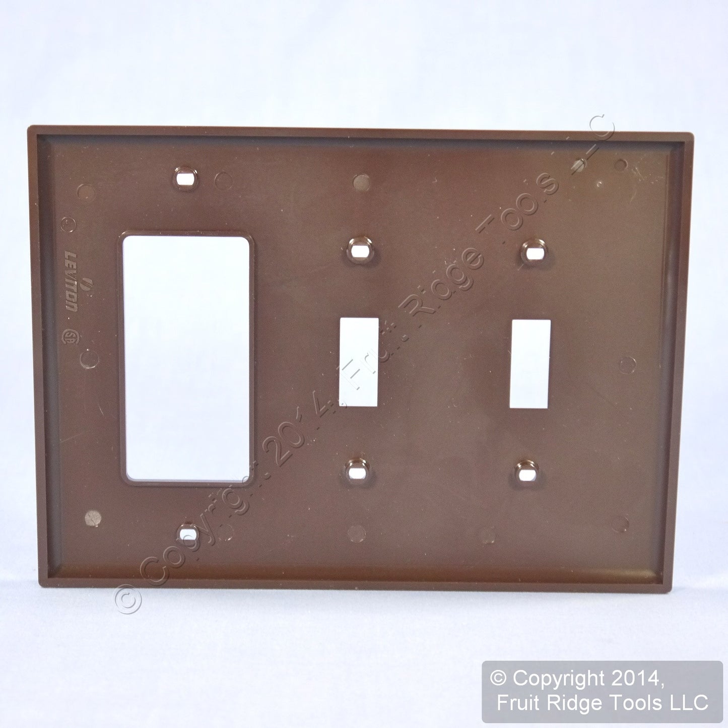 Leviton PJ226 Brown 3-Gang Toggle Decora GFI Unbreakable Midway Wallplate Cover