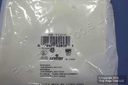Leviton PJ23-A Almond 2-Gang Midway Unbreakable Blank Box Mount Wallplate Cover