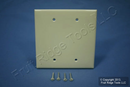Leviton PJ23-A Almond 2-Gang Midway Unbreakable Blank Box Mount Wallplate Cover