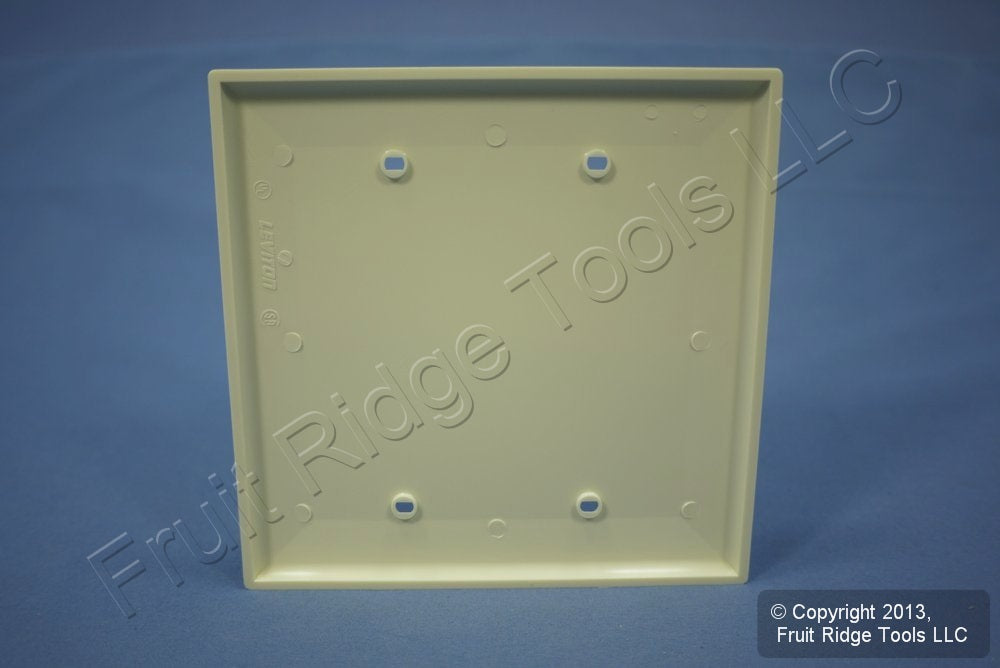 Leviton PJ23-A Almond 2-Gang Midway Unbreakable Blank Box Mount Wallplate Cover