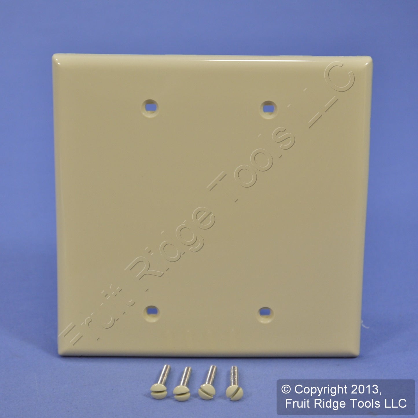 Leviton PJ23-I Ivory 2-Gang Blank Unbreakable Midway Wallplate Covers Box Mount