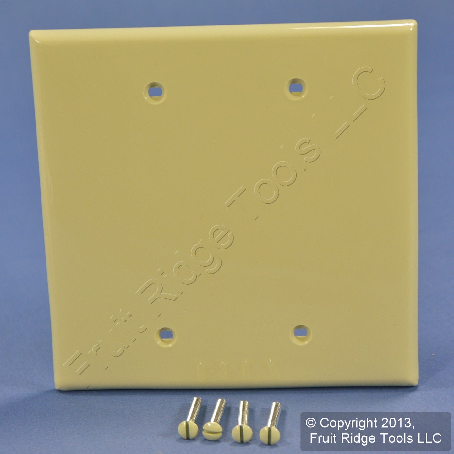 Leviton PJ23-I Ivory 2-Gang Blank Unbreakable Midway Wallplates Box Mount 2pcs