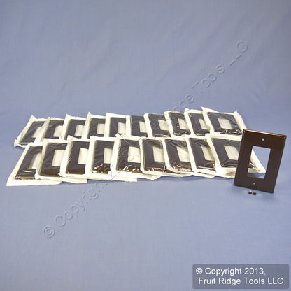 Leviton PJ26 Brown 1-Gang Decora GFCI Unbreakable Midway Wallplate Cover 20pcs