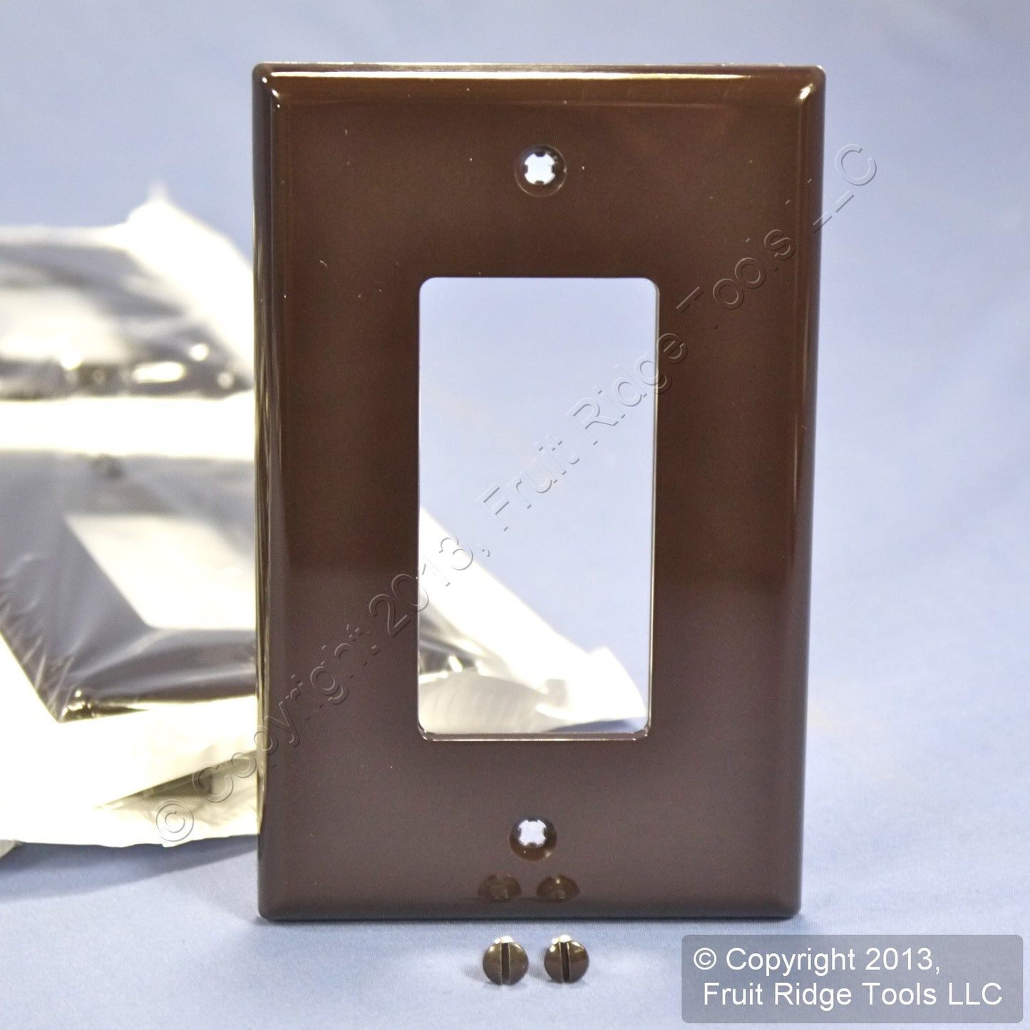 Leviton PJ26 Brown 1-Gang Decora GFCI Unbreakable Midway Wallplate Cover 20pcs
