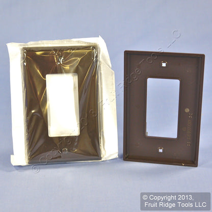 Leviton PJ26 Brown 1-Gang Decora GFCI Unbreakable Midway Wallplate Cover 20pcs