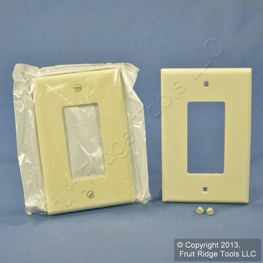 Leviton PJ26-A Almond 1-Gang Decora GFCI Unbreakable Midway Wallplate Cover 2pcs