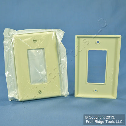 Leviton PJ26-A Almond 1-Gang Decora GFCI Unbreakable Midway Wallplate Cover 2pcs