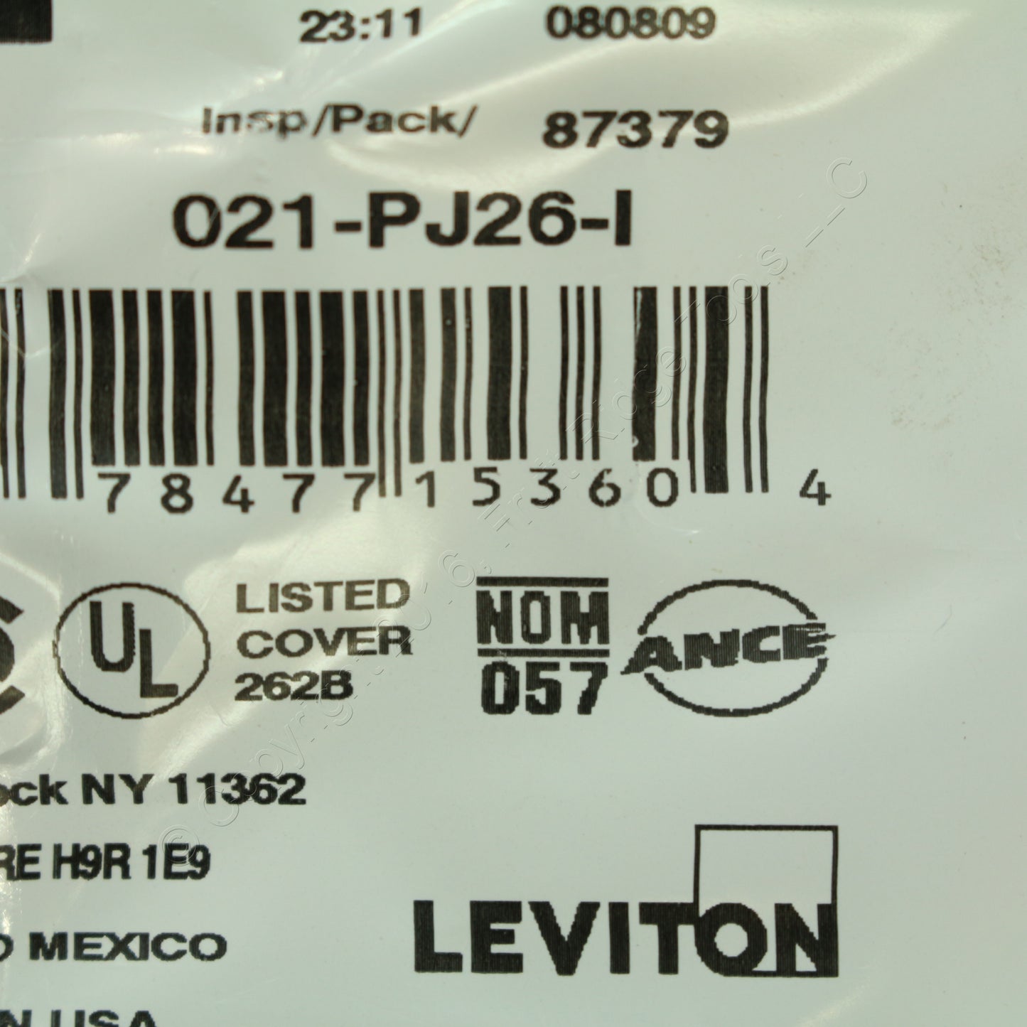 Leviton PJ26-I Ivory 1-Gang Decora GFCI Unbreakable Nylon Midway Wallplate Cover