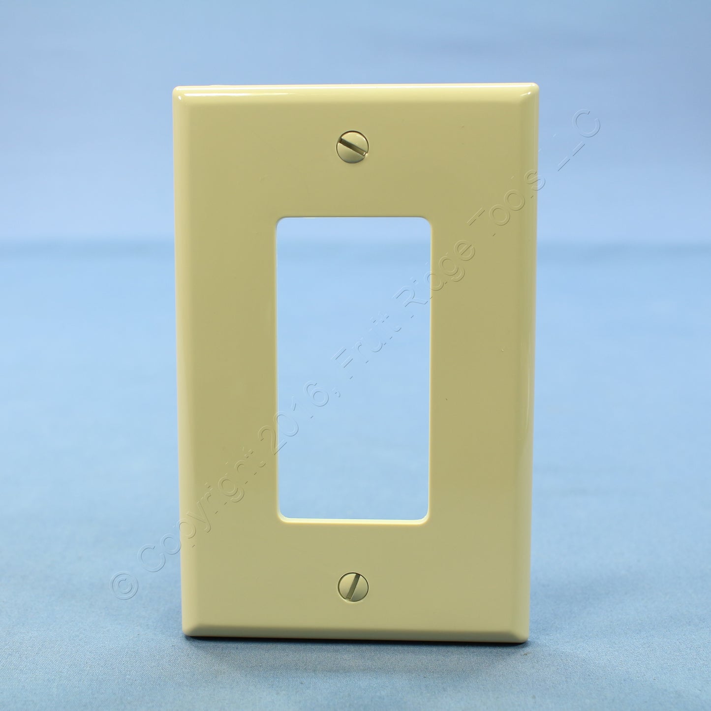 Leviton PJ26-I Ivory 1-Gang Decora GFCI Unbreakable Nylon Midway Wallplate Cover