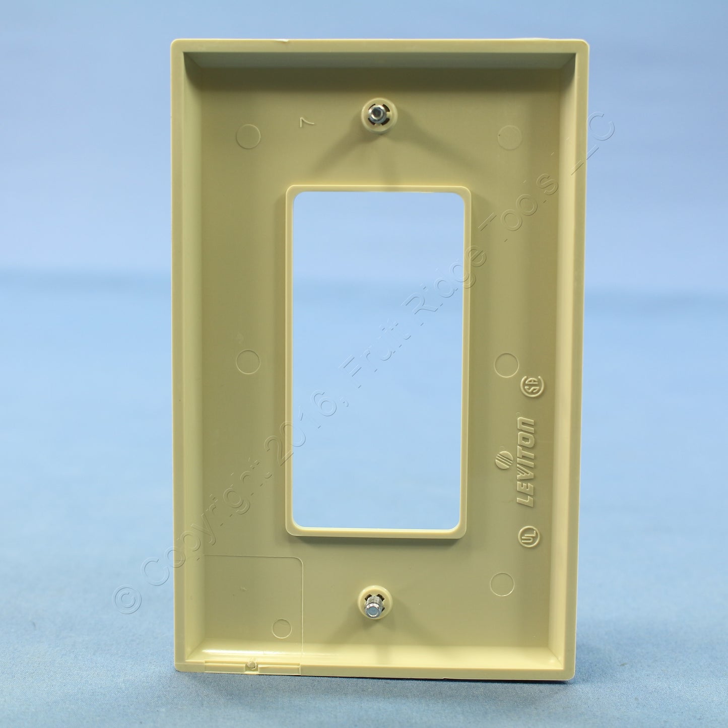 Leviton PJ26-I Ivory 1-Gang Decora GFCI Unbreakable Nylon Midway Wallplate Cover