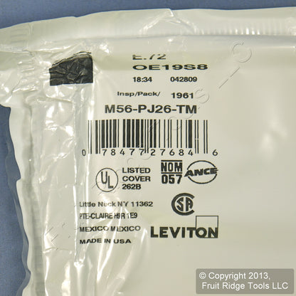 Leviton PJ26-T Light Almond 1-Gang Decora GFCI Unbreakable Midway Wallplate 2pcs